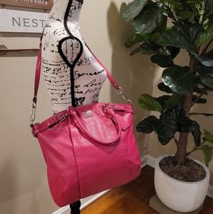 New Coach Madison Lindsey pink leather shoulder or crossbody bag